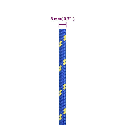 Corda de barco 8 mm 50 m polipropileno azul