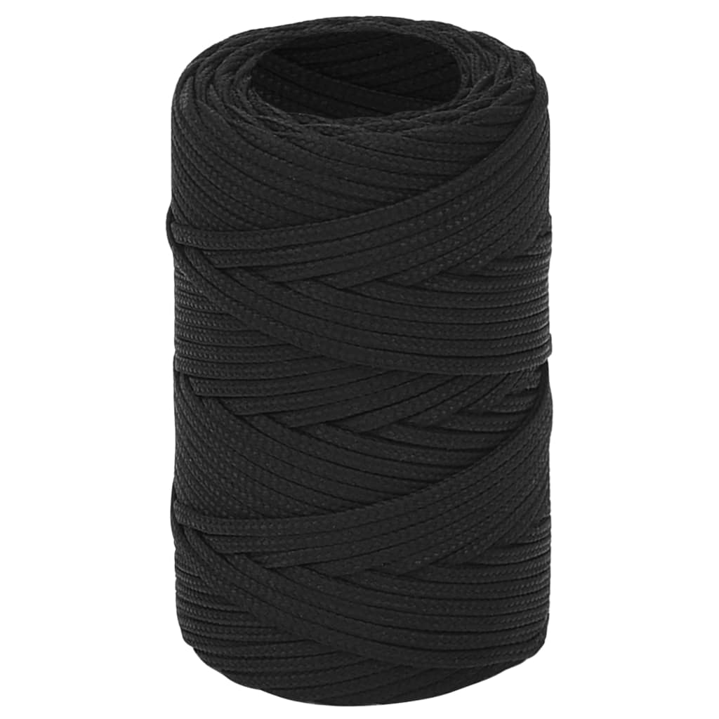 Corda de barco 2 mm 100 m polipropileno preto completo