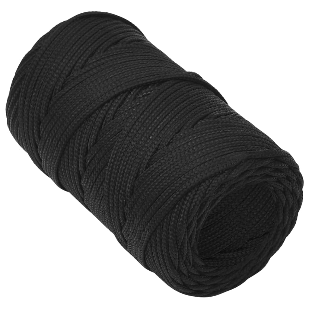 Corda de barco 2 mm 100 m polipropileno preto completo