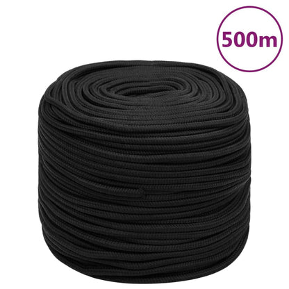 Corda de barco 8 mm 500 m polipropileno preto completo