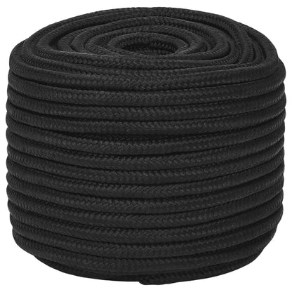 Corda de barco 12 mm 25 m polipropileno preto completo