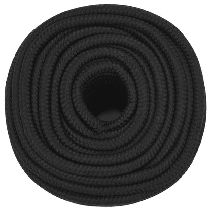 Corda de barco 12 mm 25 m polipropileno preto completo