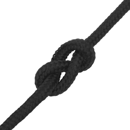 Corda de barco 12 mm 25 m polipropileno preto completo