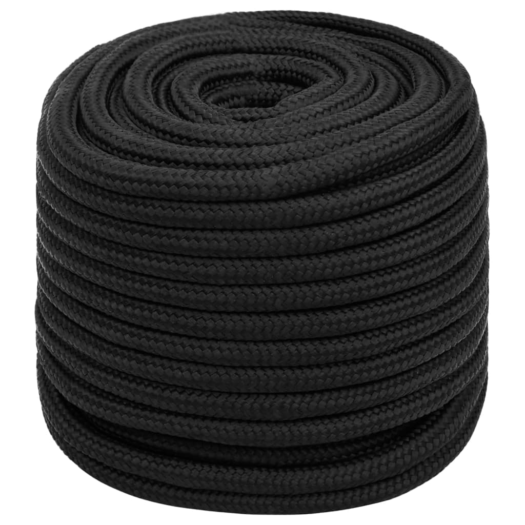 Corda de barco 16 mm 250 m polipropileno preto completo