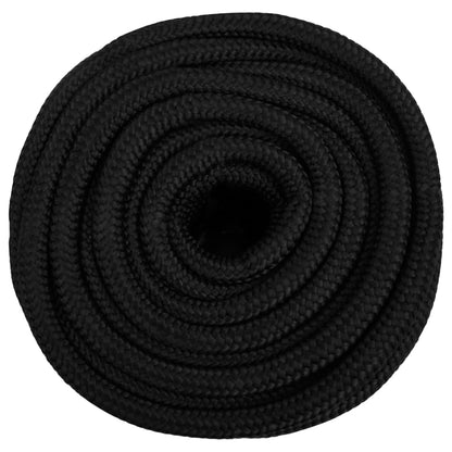 Corda de barco 18 mm 25 m polipropileno preto completo