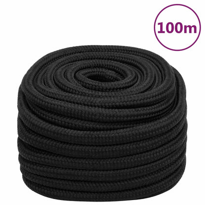 Corda de barco 20 mm 100 m polipropileno preto completo