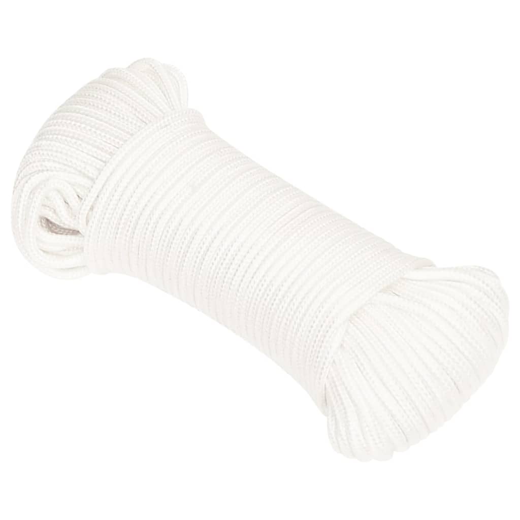 Corda de barco 3 mm 25 m polipropileno branco completo