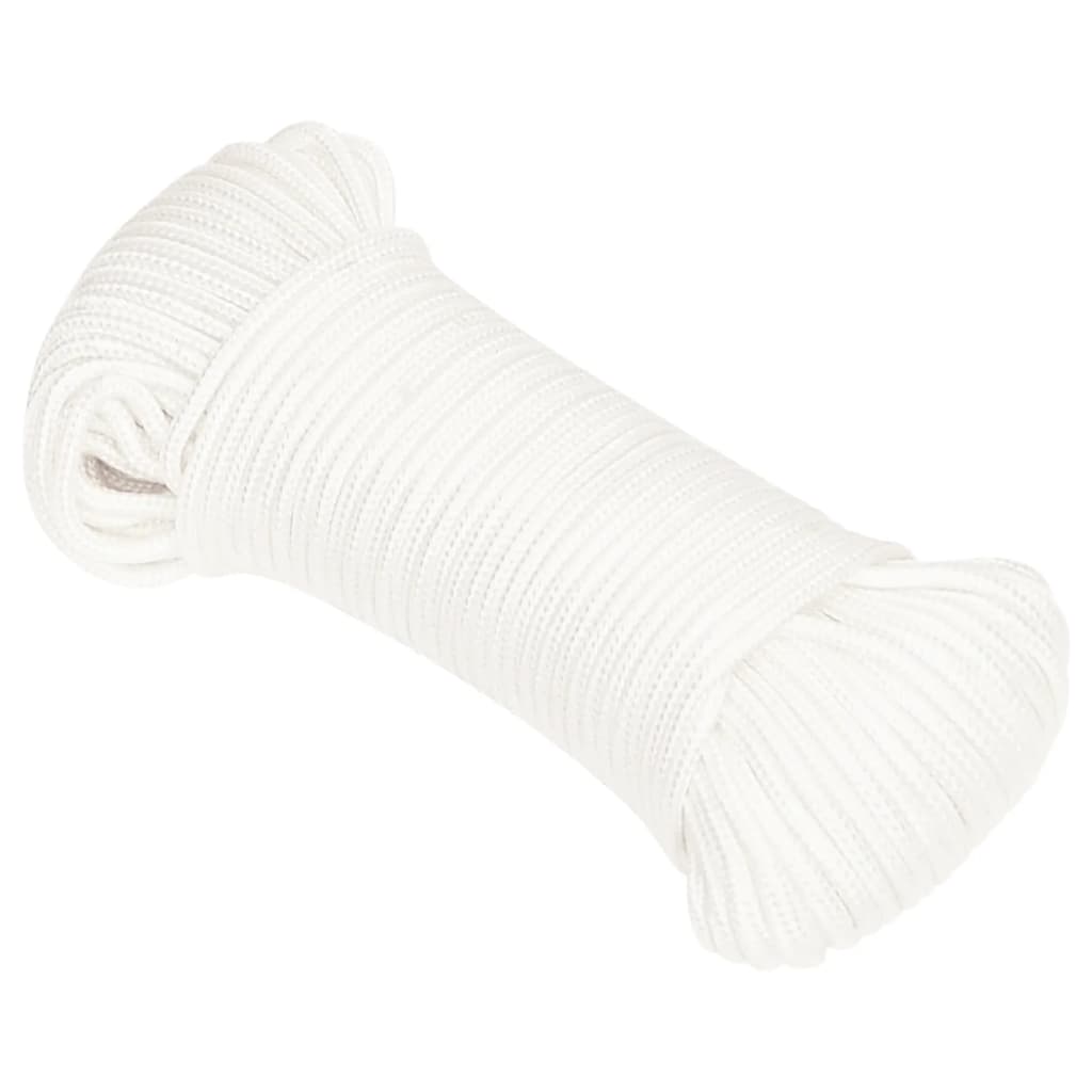 Corda de barco 3 mm 50 m polipropileno branco completo