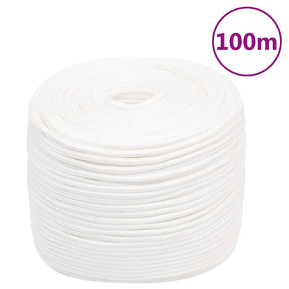 Corda de barco 8 mm 100 m polipropileno branco completo