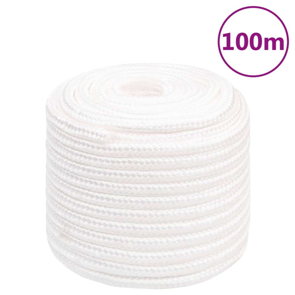 Corda de barco 16 mm 100 m polipropileno branco completo