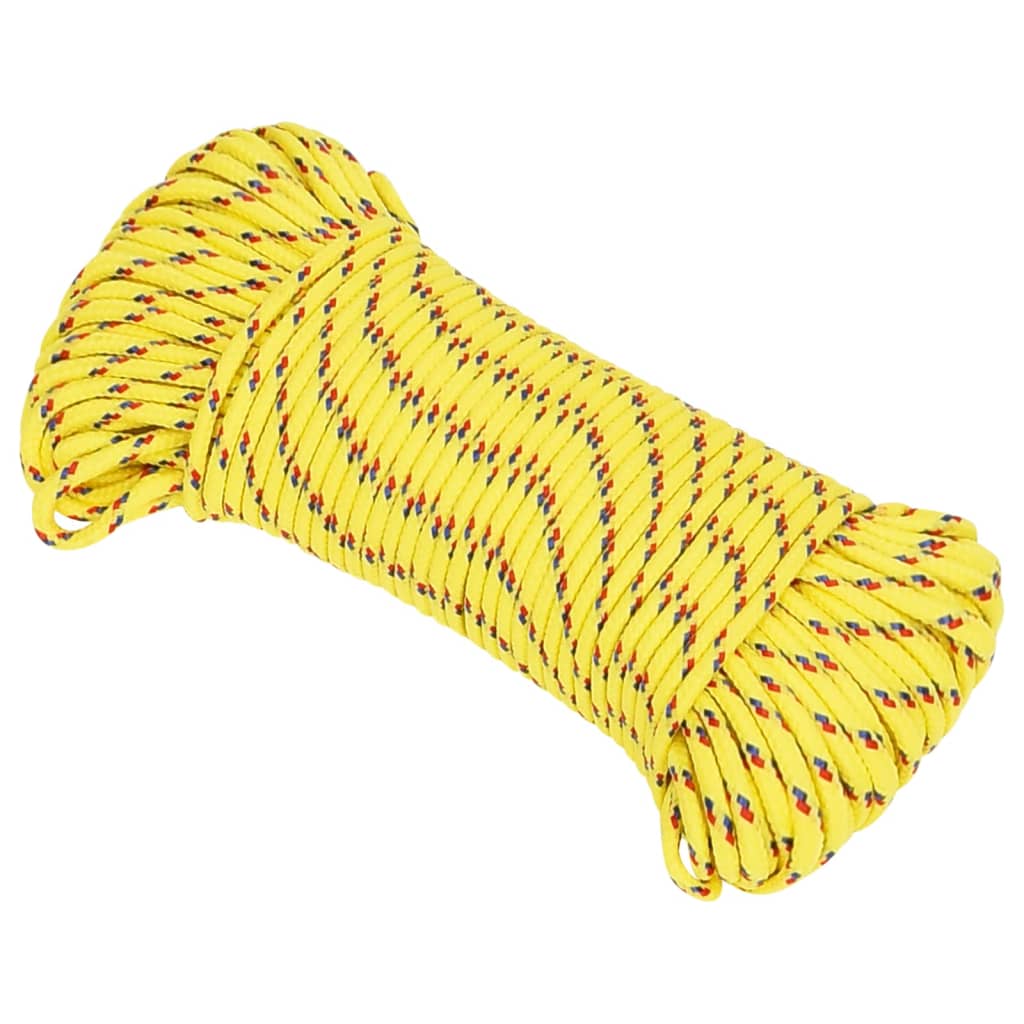 Corda de barco 3 mm 50 m polipropileno amarelo