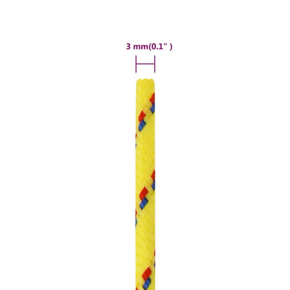 Corda de barco 3 mm 50 m polipropileno amarelo