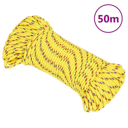 Corda de barco 5 mm 50 m polipropileno amarelo