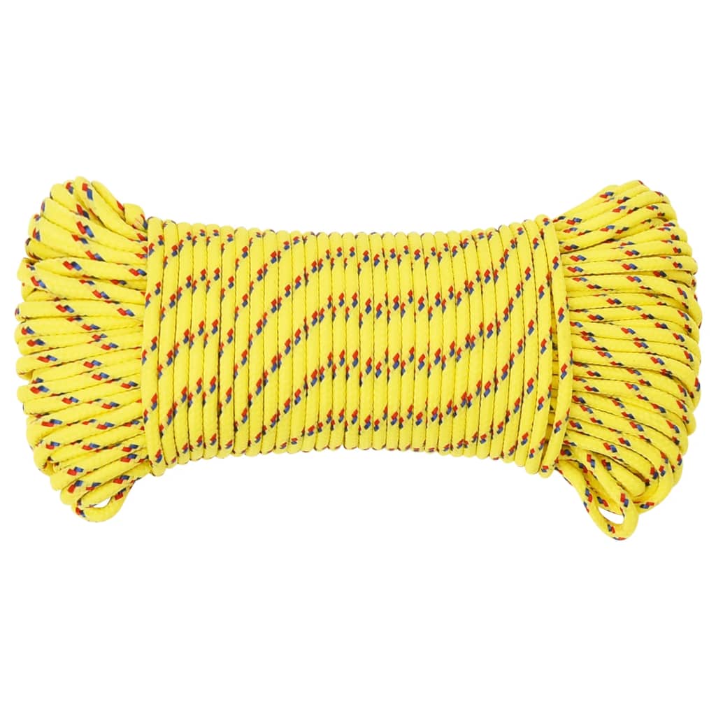 Corda de barco 5 mm 50 m polipropileno amarelo