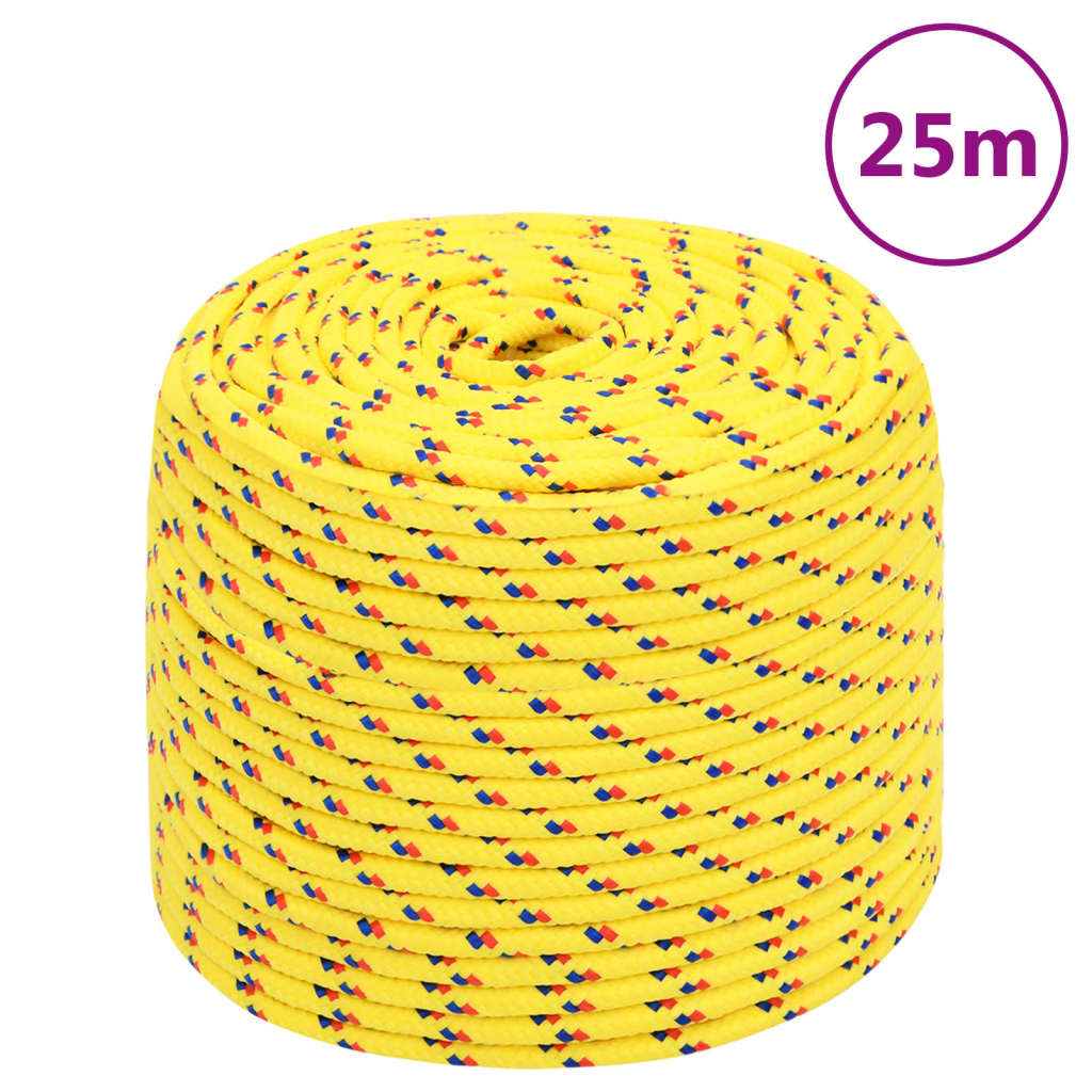 Corda de barco 6 mm 25 m polipropileno amarelo