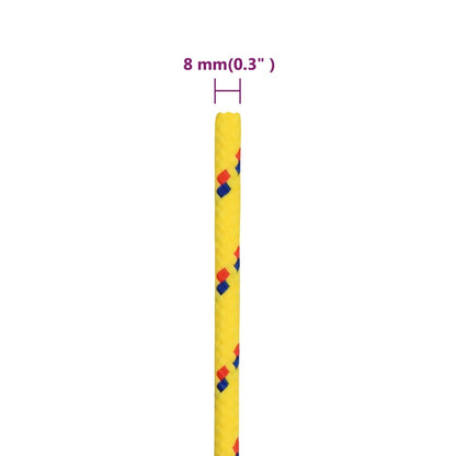 Corda de barco 8 mm 50 m polipropileno amarelo