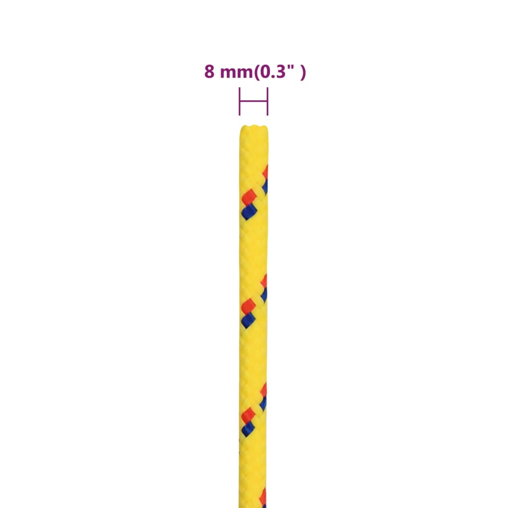 Corda de barco 8 mm 100 m polipropileno amarelo