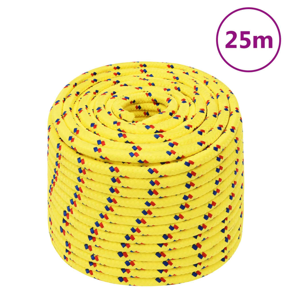 Corda de barco 14 mm 25 m polipropileno amarelo