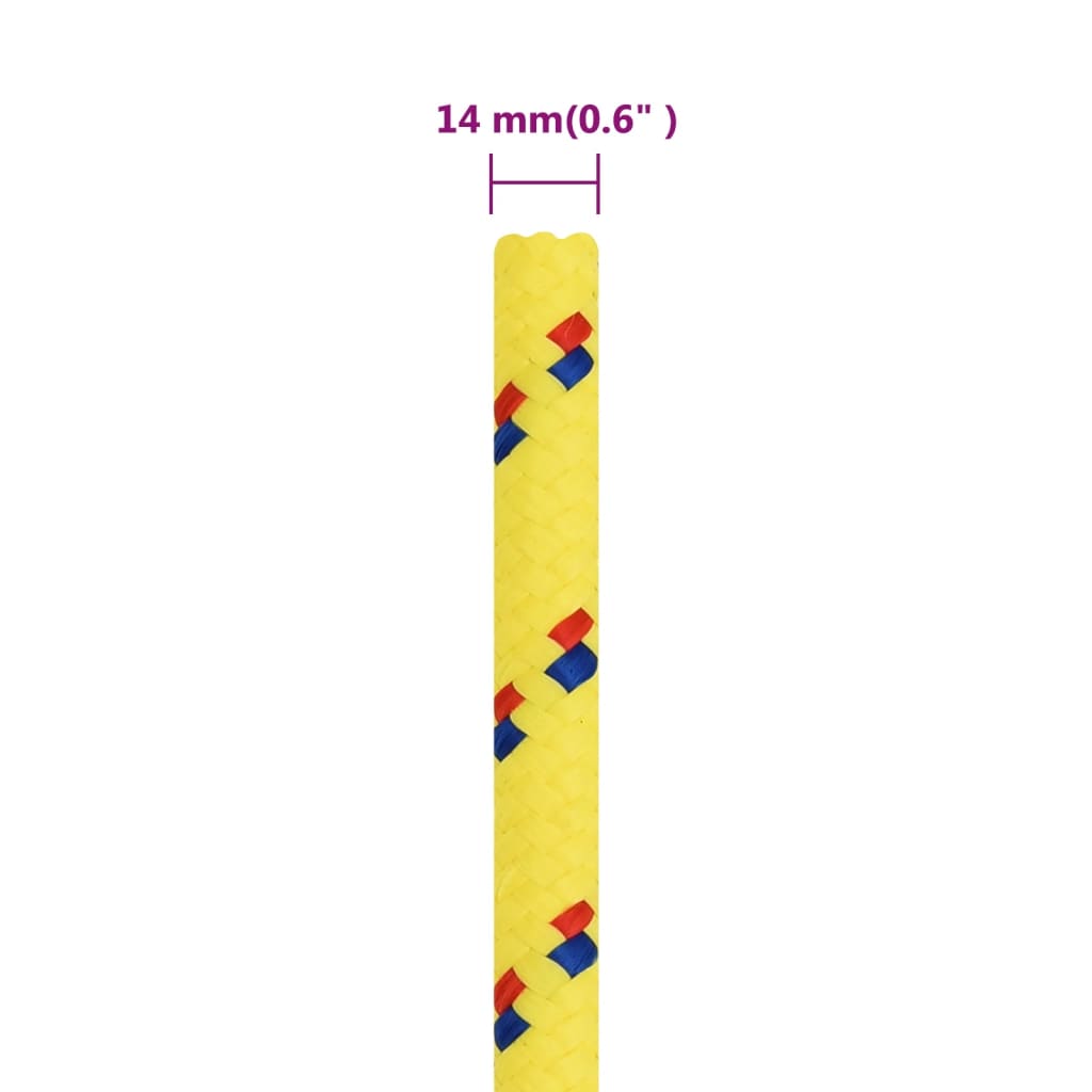 Corda de barco 14 mm 25 m polipropileno amarelo