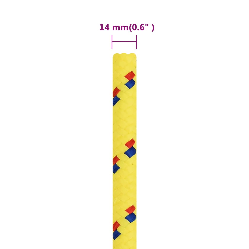 Corda de barco 14 mm 100 m polipropileno amarelo