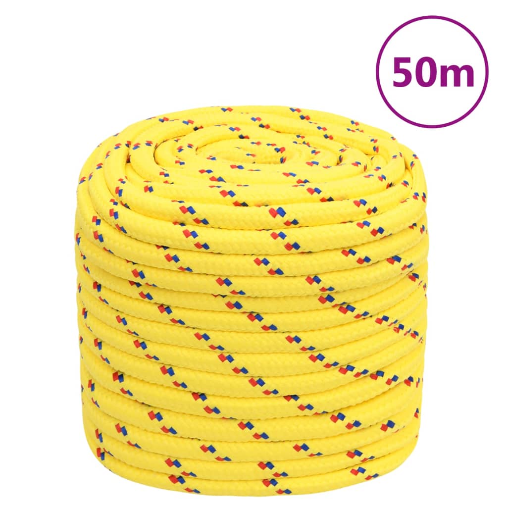 Corda de barco 16 mm 50 m polipropileno amarelo