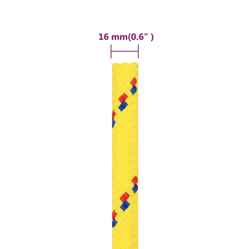 Corda de barco 16 mm 50 m polipropileno amarelo