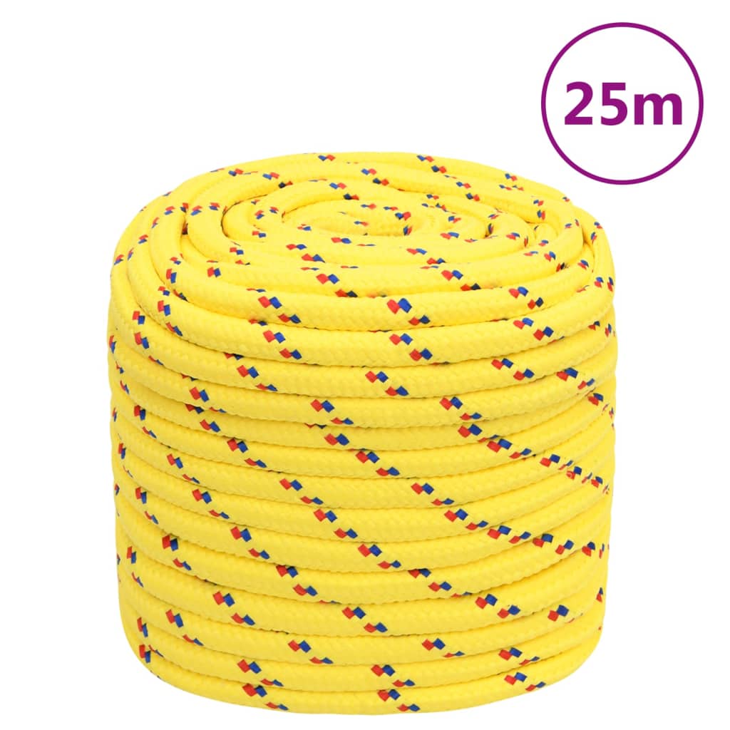 Corda de barco 18 mm 25 m polipropileno amarelo