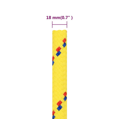 Corda de barco 18 mm 25 m polipropileno amarelo