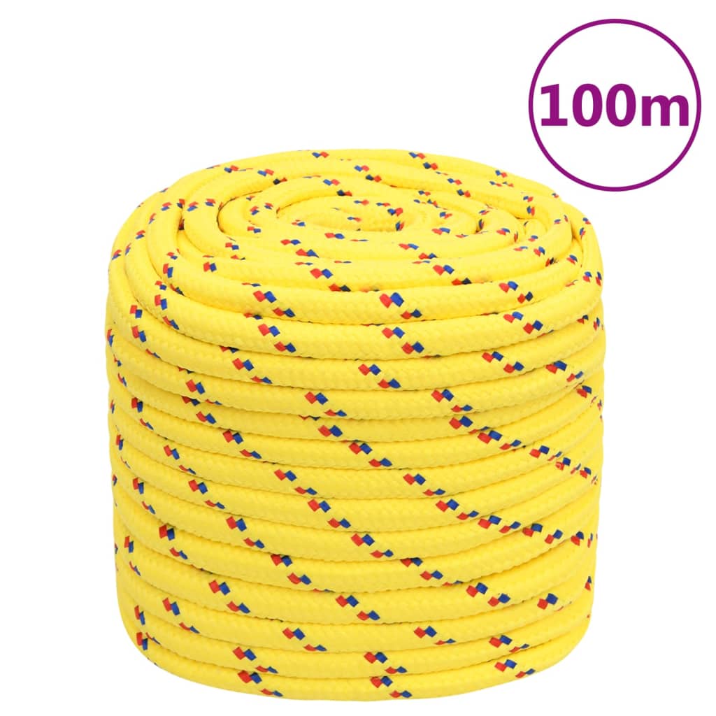 Corda de barco 18 mm 100 m polipropileno amarelo