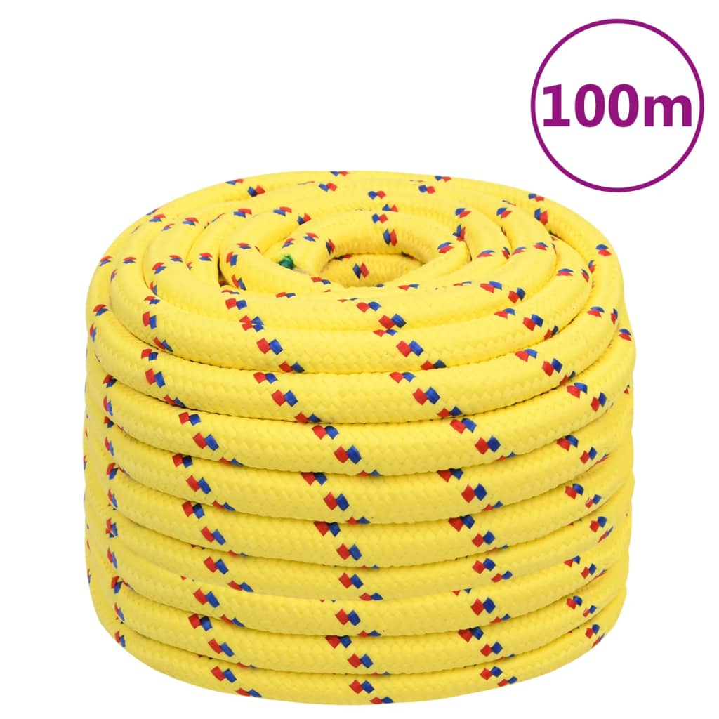 Corda de barco 20 mm 100 m polipropileno amarelo