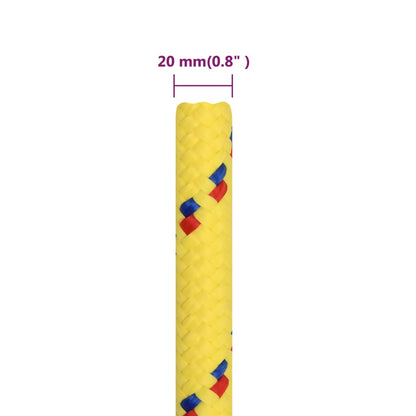 Corda de barco 20 mm 100 m polipropileno amarelo