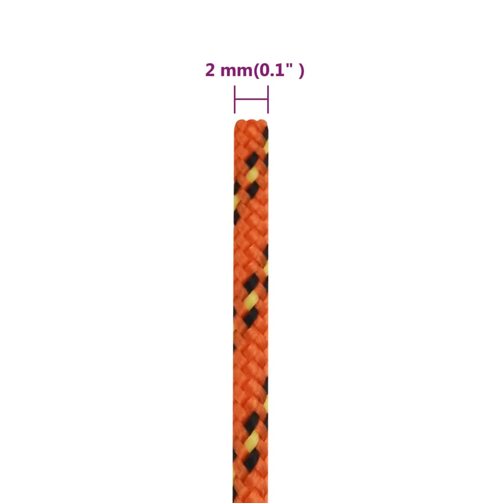 Corda de barco 2 mm 25 m polipropileno laranja