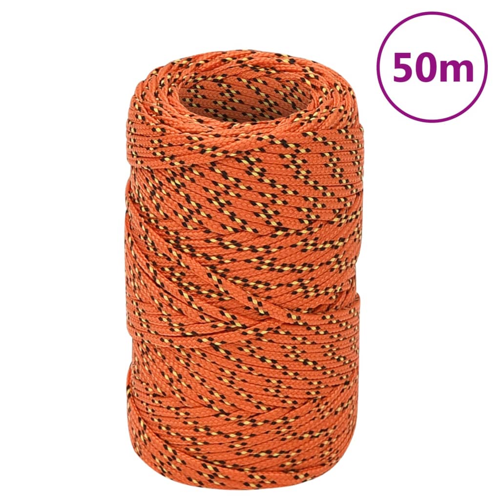 Corda de barco 2 mm 50 m polipropileno laranja