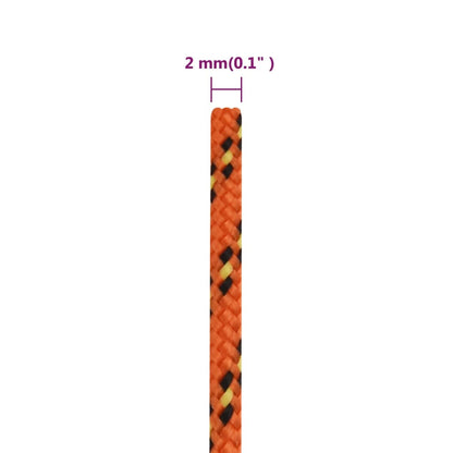 Corda de barco 2 mm 50 m polipropileno laranja