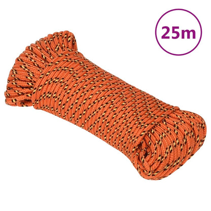 Corda de barco 3 mm 25 m polipropileno laranja