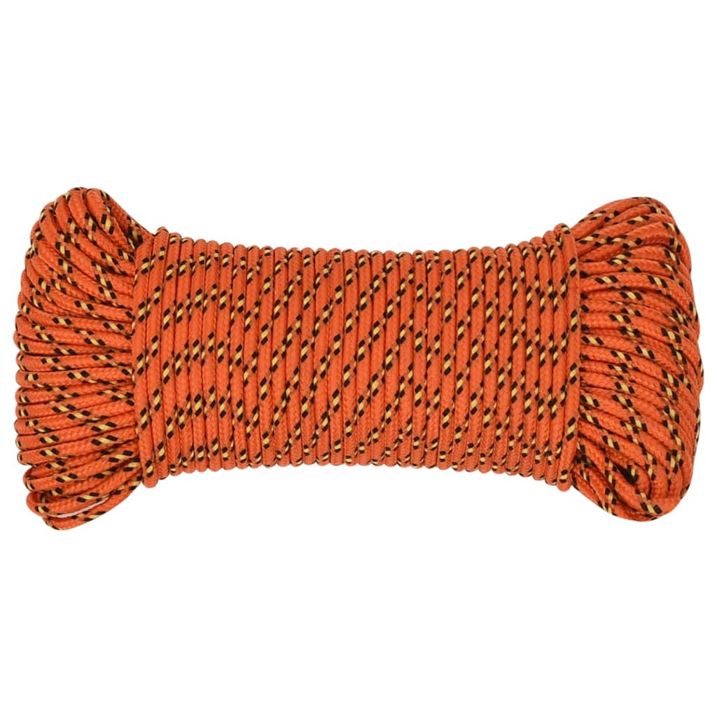 Corda de barco 3 mm 25 m polipropileno laranja