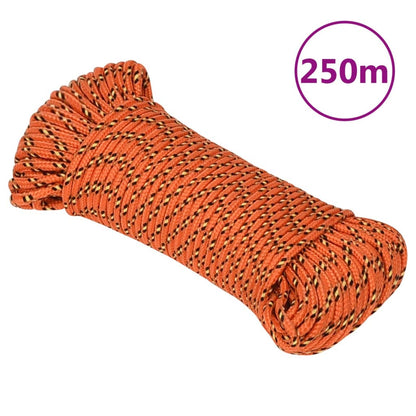 Corda de barco 3 mm 250 m polipropileno laranja