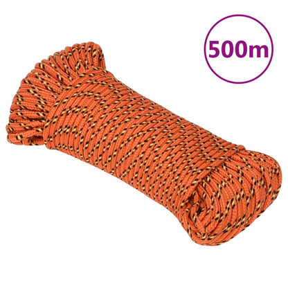 Corda de barco 3 mm 500 m polipropileno laranja