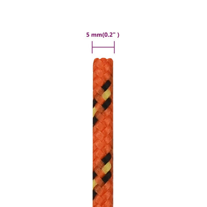 Corda de barco 5 mm 25 m polipropileno laranja