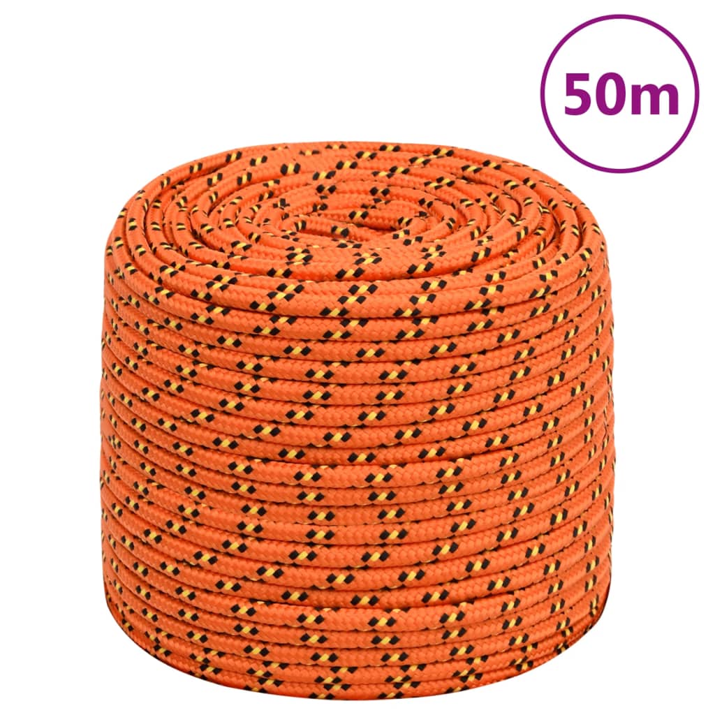 Corda de barco 6 mm 50 m polipropileno laranja