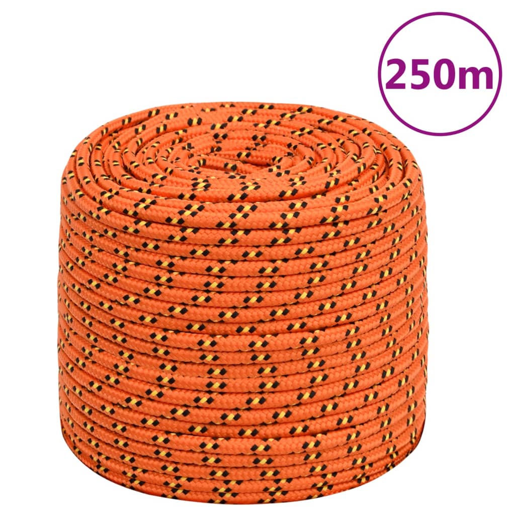 Corda de barco 8 mm 250 m polipropileno laranja