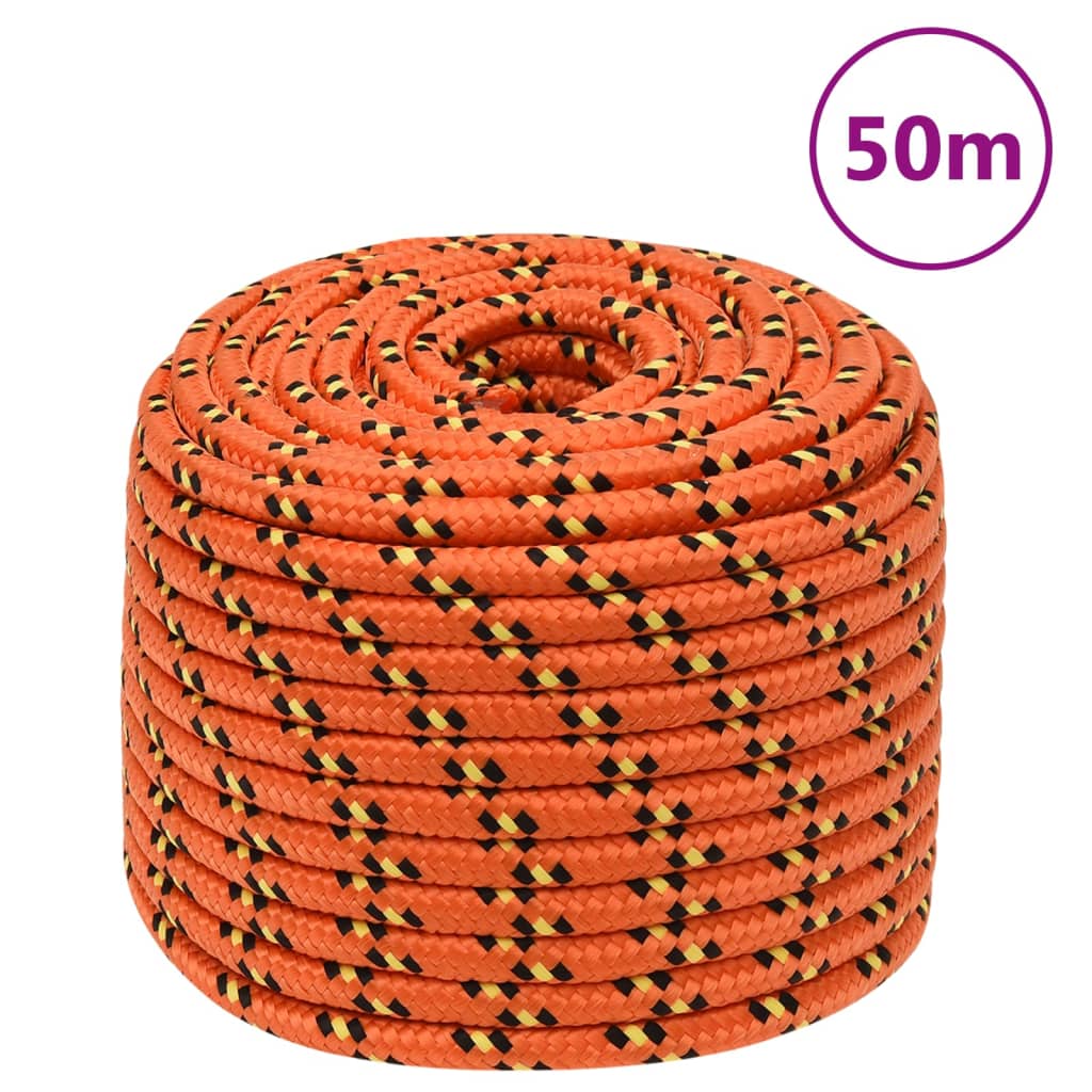 Corda de barco 12 mm 50 m polipropileno laranja