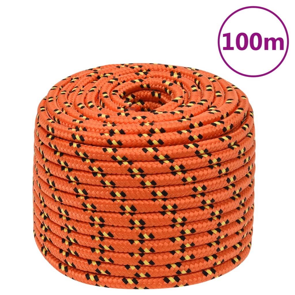 Corda de barco 14 mm 100 m polipropileno laranja