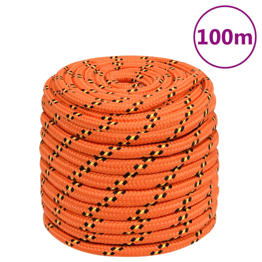 Corda de barco 16 mm 100 m polipropileno laranja