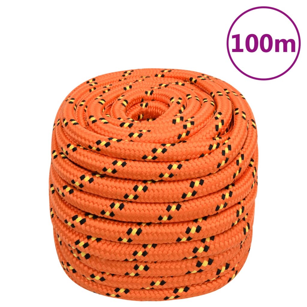 Corda de barco 20 mm 100 m polipropileno laranja