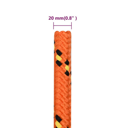 Corda de barco 20 mm 100 m polipropileno laranja