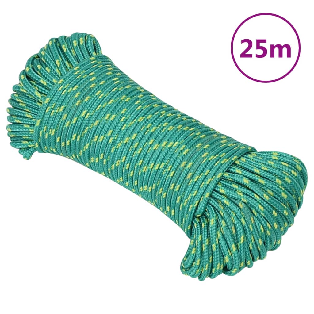 Corda de barco 3 mm 25 m polipropileno verde