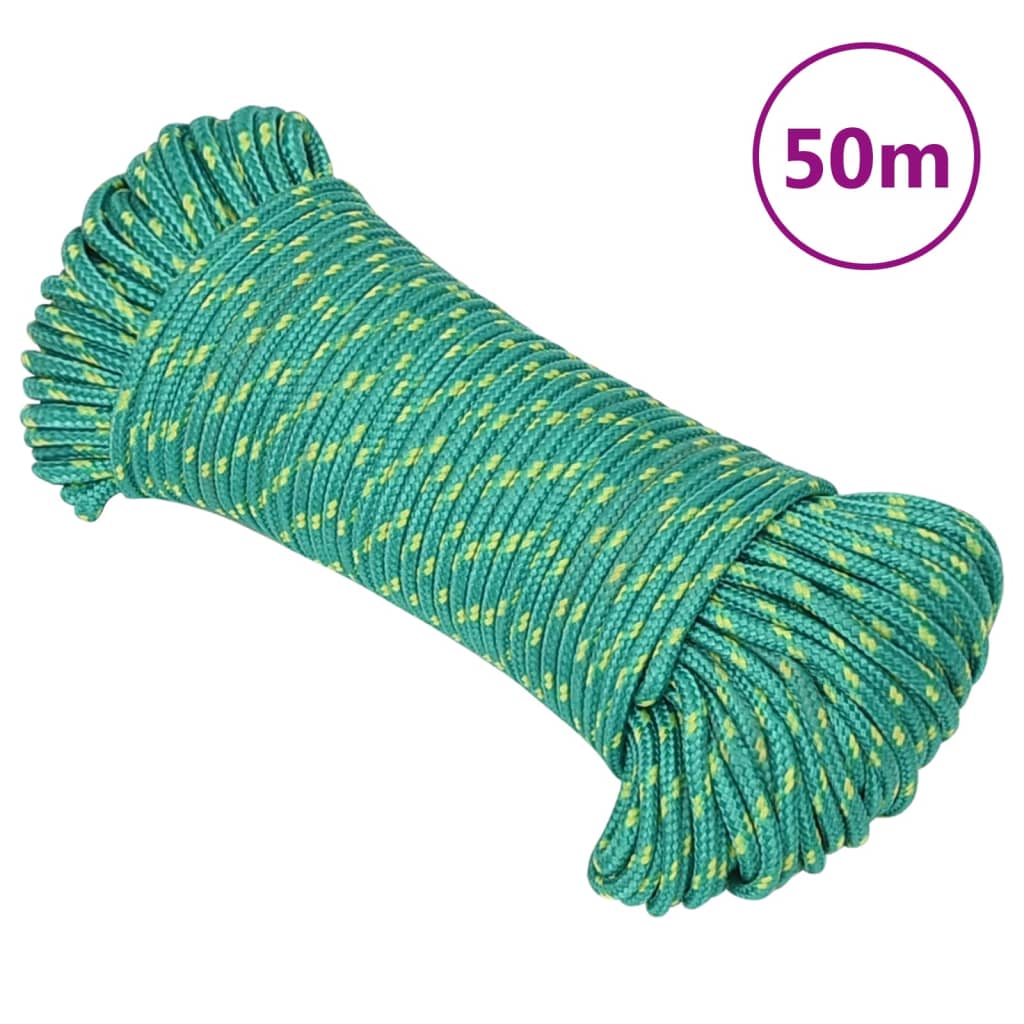 Corda de barco 4 mm 50 m polipropileno verde