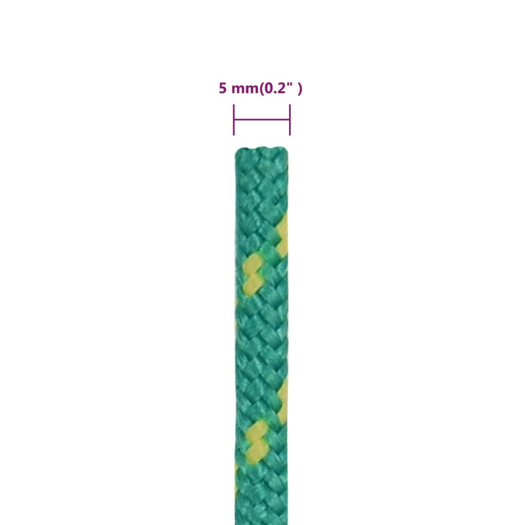 Corda de barco 5 mm 500 m polipropileno verde