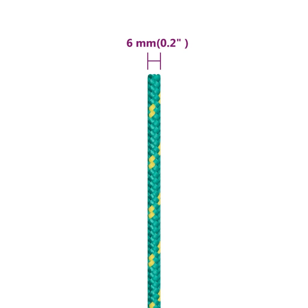 Corda de barco 6 mm 500 m polipropileno verde